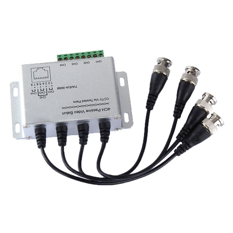 4 CH UTP Passive Video Balun , CCTV Via Twisted Pairs, 4 CH UTP 4 CH UTP Passive Video Balun , CCTV Via Twisted Pairs, 4 CH UTP